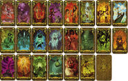 The complete set of voodoo cards included in the collector's edition.