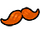 Jaunty Orange Mustache