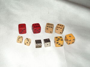 Monopoly dice - 1934 to 1940s