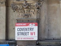 Coventry Street sign in London.