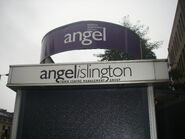 Angel Islington sign in London