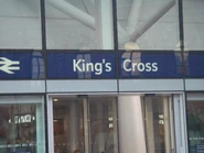 King's Cross Station sign in London