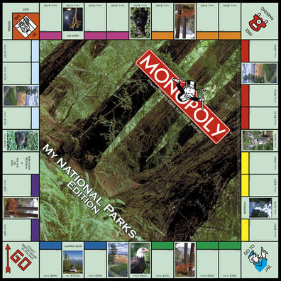 Monopoly My National Parks Edition board