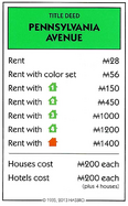 Monopoly street rent