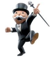 Mr. Monopoly, winning.