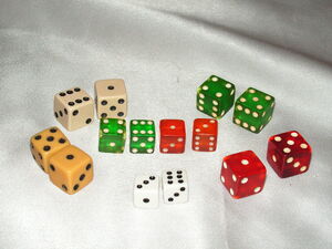 Monopoly dice - 1940s through 1950s