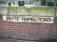Whitechapel Road sign in London