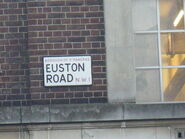 Euston Road sign in London