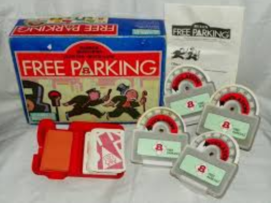 O Carro De Corrida Na Praça Free Parking Para O Jogo Monopoly