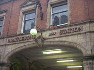Marylebone Station sign in London