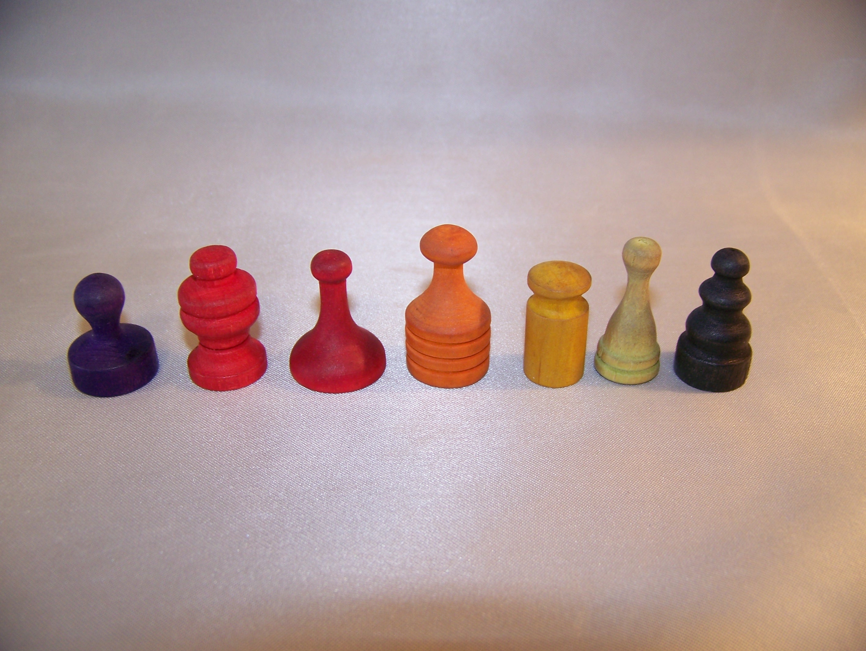 NEW Set of 60 Standard Board Game Pawns Playing Pieces - 6 Colors