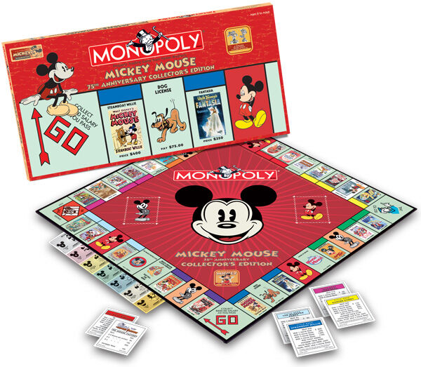 Mickey Mouse 75th Anniversary Monopoly Game Collectors