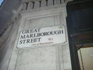 Marlborough Street sign in London