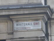 Whitehall sign in London