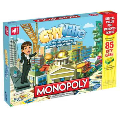 Jogo de tabuleiro Zynga Cityville Monopoly Novo Selado