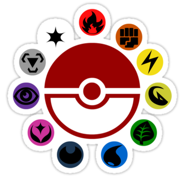 Pokemon types symbols 