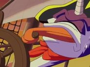 Horn tries to stabilize his ship when Golem lands aboard.