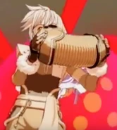 Julio playing his accordion recorder