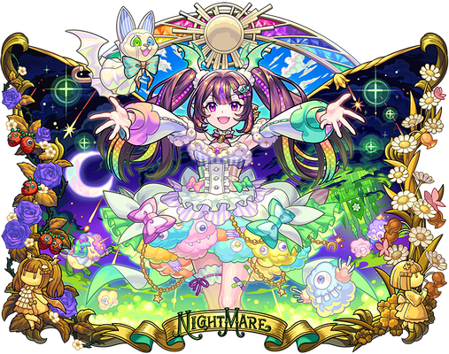 モンスターストライク　懸賞　ナイトメアのナイトウェア 公式】超・獣神祭 新限定キャラクター「ナイトメア」初登場