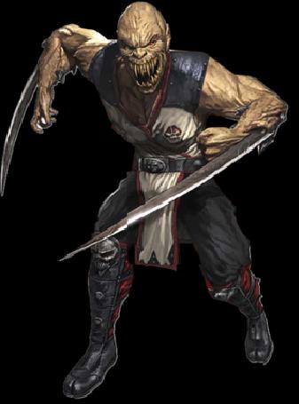 nathanprice: Baraka the Mortal Kombat character, in the style of