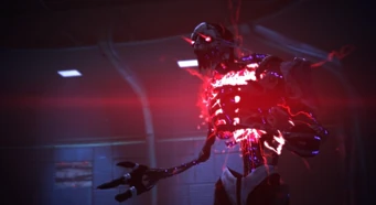 Sovereign possesses the corpse of Saren Arterius