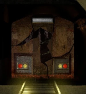 A Ghost Train charging toward the player (Lost in Vivo) 