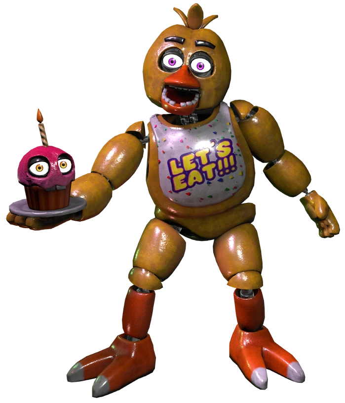 Withered chica's orange clawed feet. five nights at freddy's 2.