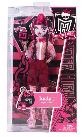 Monster High Draculaura Reel Drama Doll With Pet Bat And Movie