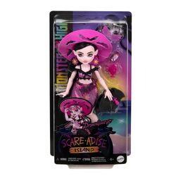  Monster High Scare-adise Island Draculaura Doll with Swimsuit,  Sarong and Beach Accessories Like Hat, Sunscreen, and Tote : Toys & Games