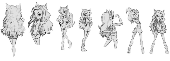 Concept art - BYBY Clawdeen poses I