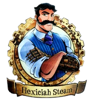 Hexiciah Steam, a cyborg