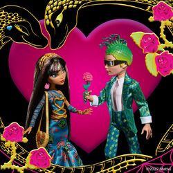 Monster High DEUCE GORGON CLEO DE NILE Collector Dolls Valentine's Day  HOWLIDAY