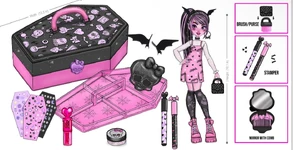 Draculaura Gore-ganizer concept art