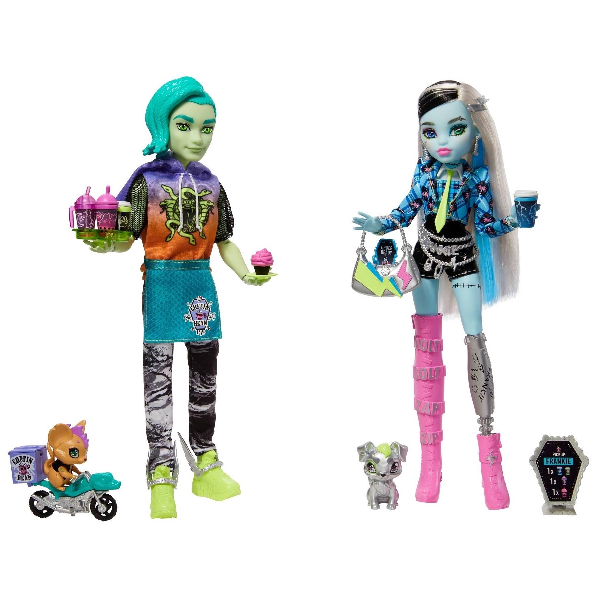 Monster High Deuce Gorgon Fashion Doll & Pet Perseus New