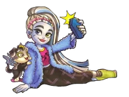 Creepover art Frankie with Watzie