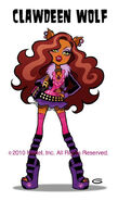 Original look of Clawdeen Wolf by Glen Hanson.