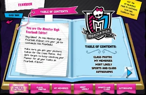 Digital fearbook - ToC