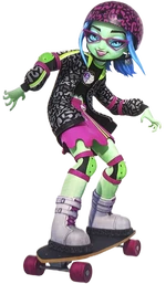 Ghoulia skateboarding
