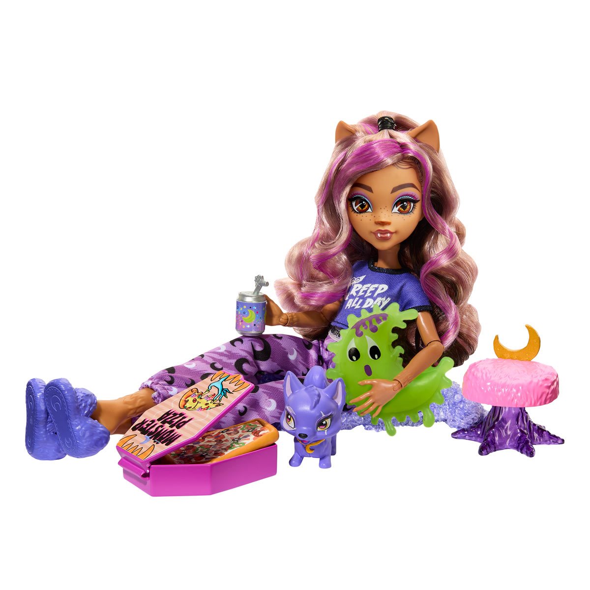 Monster High Doll Clawdeen Wolf With Pet Crescent Generation 3