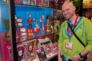 Garrett Sander at the Monster High display at Comic-Con 2010.