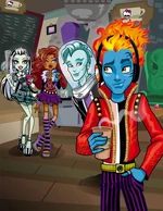 Holt Hyde and Gillington Webber with Frankie Stein and Clawdeen Wolf[4]