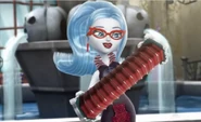 Ghoulia playing the accordion.