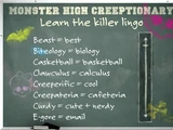 Monster High lexicon