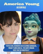 America Young announced as Euryale. Note: the photo of "Euryale" is actually her twin sister.