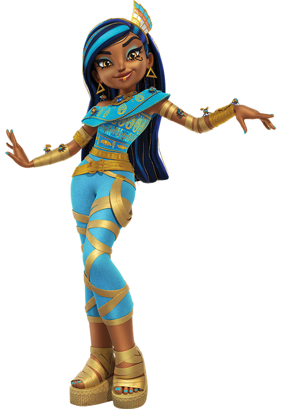 Mattel Monster High Doll Cleo De Nile with Pet Dog Blue Streaked Hair – I  Love Characters