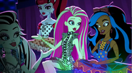 Frankie, Operetta, Venus McFlyTrap and Robecca Steam in their Dot Dead Gorgeous outfits.