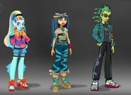 MHconceptartCharacterLineup2.jpg (101 KB) Concept art of Lagoona, Cleo and Deuce for the show