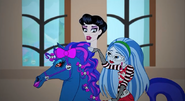 Ghoulia helping Bloodgood and Nightmare