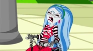 Ghoulia in tears crying when her scooter is stolen by Toralei.
