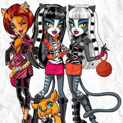 Monster high dolls cat twins top